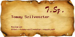 Tomay Szilveszter névjegykártya